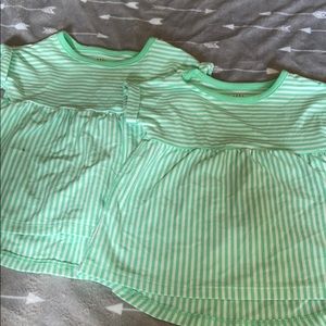Cat & Jack mint green & white t-shirt top - 6-9m